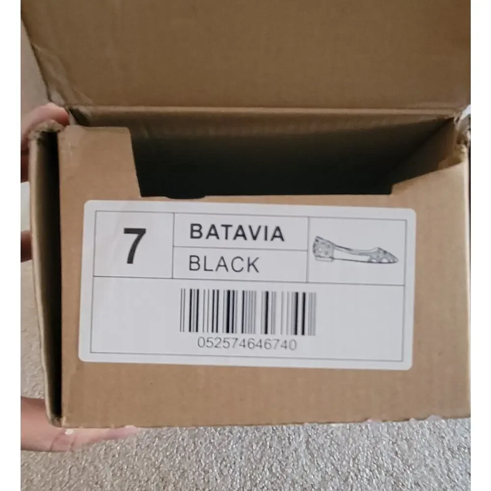 Women's Journee Batavia Pointed Toe Flat Black Synthetic/Mesh Fabric Size 7